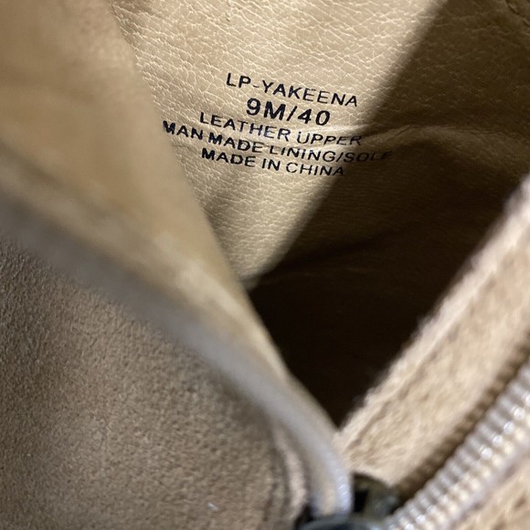 Lucky Brand Women’s size 9M Yakeena Tan Suede Leather Ankle Wedge Boots - Picture 15 of 16